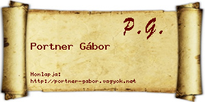Portner Gábor névjegykártya